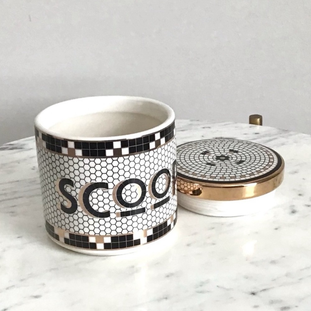 Anthropologie Bistro Tile Scoop du Jour canister